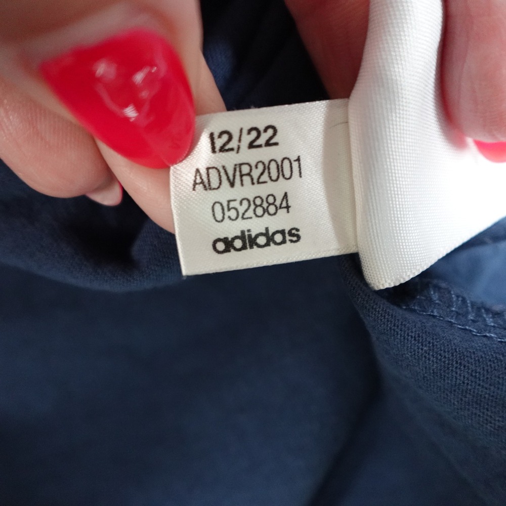 Adidas Shirt Mens Medium Navy Blue USA Flag Logo Golf Cotton Tee Patriotic - Picture 6 of 12